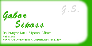 gabor siposs business card
